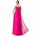 Sheath/Column Straps Floor-length Chiffon Evening Dress