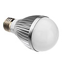 E27 5W 450lm 3000-3500K chaud Ampoule LED White Ball (85-265V)