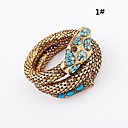Vintage Alloy Zircon Forgyldt Snake Pattern Armbånd (assorterede farver)