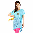 Summer New Blue long Coupe ample short de coton Robe chemise à manches T BIOPLAZM