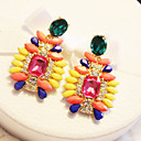 Kvinners Vintage Candy Color Crystal Stud