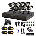 8-Kanal Home and Office CCTV DVR-System (P2P Online, 8 Außenkamera)