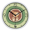 Oso de la historieta del reloj de pared del metal