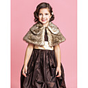 Brilliant Faux Fur Sleeveless Flower Girl Party / Hochzeit Poncho