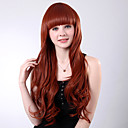 Capless Long Black Curly High Quality Synthetic Full Bang Wings