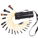 18Pcs Drums Wood Professional Makeup Brushes
