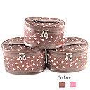 3PCS Cosmetic Makeup Pouch Portable Case Bag Set with Mirrors Loving Heart(Assorted Colors)