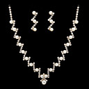 Shining legering strass sieraden set inclusief ketting en oorbellen