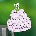 Torta nuziale di carta del posto per vino in vetro (set di 12)