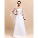 Elegant 1 Layer Waltz Wedding Veils With Pencil Edge