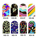 12PCS 3D Full-cubre Nail Art Stickers Series noctilucentes (NO.2, colores surtidos)