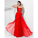Sheath/Column One Shoulder Floor-length Chiffon And Sequined Evening Dress