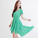 Frauen Chiffon-Spitze Fischschwanz Kleid