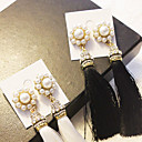 Elegante Tassel pérola brinco da Mulher