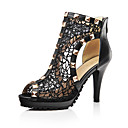 Incroyable Cuir / Dentelle Stiletto Heel Peep Toe Avec Rivet Parti / chaussures de soirée (plus de couleurs)