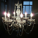 aparece una vela candelabros de cristal con 6 luces