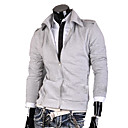 Men's Light Gray Simple Coat