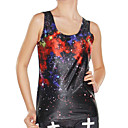 Preto Galaxy Regatas (Bust :86-102 centímetros Cintura :58-79 centímetros Hip :90-104 centímetros Comprimento: 62 centímetros)