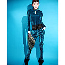Women's Vintage Shoulder Pad Wide Belt Suit