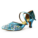 Women's Leatherette / Satin Upper Ankle Strap Latin / Ballroom Dance Shoes