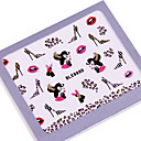 2PCS 3D Colorful Nail Art Stickers Lovley Cartoon