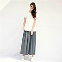 SUKIIRED Negro Falda Larga