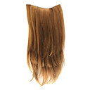 20" Clip in Hair Extensions Curly Strawberry Tipped Brown