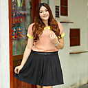 Women's Chiffon Plus Size Contrast Color Blouse