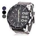 Mannen Stof analoge quartz horloge (verschillende kleuren)