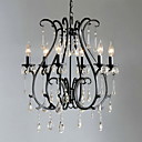 moderna 6 - característica vela candelabros de cristal de la luz