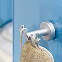 Contemporary Style anodiseren afwerking Aluminium Wall Mounted 2 Robe Haken