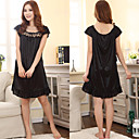Women's Black Stylish Sexy Elegant Comfortable Lace Falbala Chemises & Gowns Waist 100cm