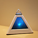Creativo Piramide di disegno LED sveglia con il termometro