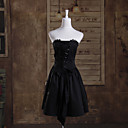Sleeveless Short Black Cotton Gothic Princess Lolita Dress