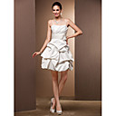 Ball Gown Sweetheart Satin Short/Mini Wedding Dress