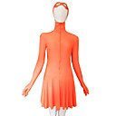 Naranja brillante Lycra vestido con máscara de ojos
