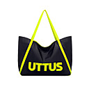 Fashion Stylish Contrast Color Letters Pattern Tote