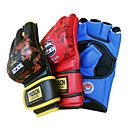 espesar la PU guantes de boxeo gratis combate colores surtidos (tamaño medio)