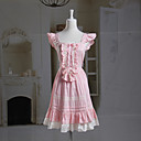 Ärmellose knielangen Hellrosa Baumwolle Sweet Lolita Kleid
