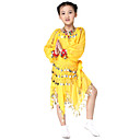 Dancewear Chiffon Belly Dance Outfit Top and Belt and Bottom For Children