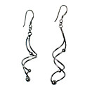 Sterling Silver Earring with the Fishhook Hook And Curl Swing Eardrop (FMR039)