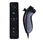  Remote en Nunchuk Controller + hoesje voor Wii (Zwart)