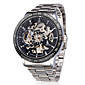  Waterproof Self-Winding Mechanical Silver Wrist Watch