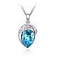  Glamourous Crystal and Platinum Plated Alloy Necklace