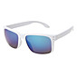 Unisex White Frame PC Lens UV400 Sunglasses with Carrying Pouch