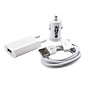 USB AC and Car Cigarette Charger with 100cm USB Cable for iPhone and iPod (EU Plug)