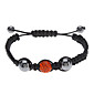 Hematite Braided Fully-Jewelled Bracelet